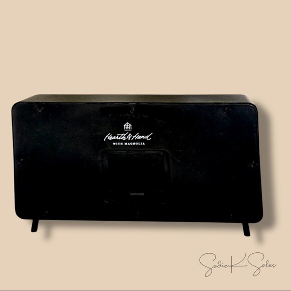 Retro Footed Tabletop Clock 10" Black - Hearth & Hand Magnolia - Target 2021 - Picture 5 of 5